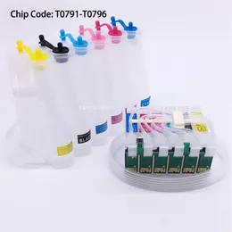 Sistema di inchiostro CISS vuoto a 6 colori T0791-T0796 con chip ARC per Epson 1400 PX700W PX800FW P50 PX830FWD A1430 Artisan 1430198f