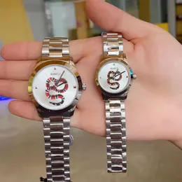 Relógios masculinos 38 mm femininos 28 mm de alta qualidade Relógios de moda de luxo Relógios de aço inoxidável com bateria de quartzo