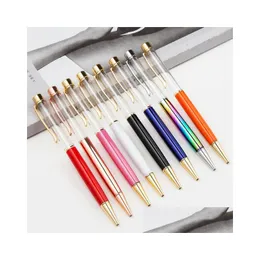 Kugelschreiber DHS Blank Bling 2-in-1 Slim Crystal Diamond Glitter Stylus Touch Pen DIY 13 Farben Drop Lieferung Büro Schule Busines Dh4Y5