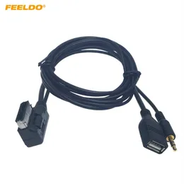 Feeldo Car Audio Music 3 5mm Aux Cable Ami Mdi Mmi Interface Audi Volkswagen Wire Adapter＃6209245T用USB充電器