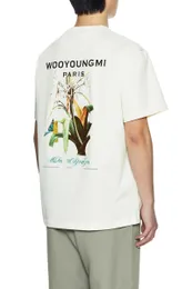 Mens Tshirts Wooyoungmi Tshirt Wym lyxdesigner Cotton Korean Summer Fit Large Flower Print 230720