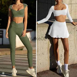 Women's Tracksuits 2023 12PCS Women Anti Skirts Sport Bra Yoga Sets Workout Athletic Bra Fitness Gym Workout Pant Running Leggings Active Suits J230720