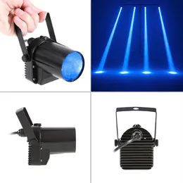 MINI 3W Blue LED Stage Light Lamp Projector Disco Dance Party Club KTV DJ Bar Spin Laser Stage Lighting Effect Spotlight PINSPOT189T