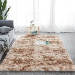 Carpetes Carpete Shaggy Carpet Tie-dye Impresso Alfombra Piso de Pelúcia Tapetes Fofos para Quarto Tapete de Área de Pele Sintética Tapetes para Sala de Estar Tapetes Grandes R230720