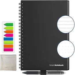 Newyes caderno inteligente reutilizável apagável espiral A4 caderno de papel bloco de notas livro de bolso diário diário escritório escola desenho presente NOVO2032