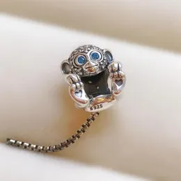 2019 NYA 925 Sterling Silver Sparkling Monkey Charm Bead med CZ passar Europeiska Pandora Style Jewelry Armband Necklace277L