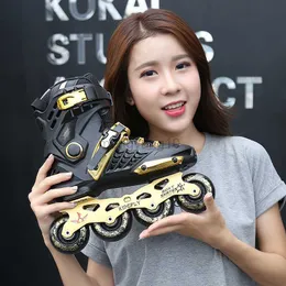 Inline Roller Skates Professional Inline Roller Skates Woman Man Kids Adult Speed Skates Outdoor Free Sneakers patins 4 rodas Size 30-44 HKD230720