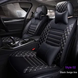 أغطية مقعد السيارة الفاخرة PU الجلدية لتويوتا كورولا كامري RAV4 Auris Prius Yalis Avensis SUV Auto Interior Associory310e