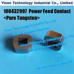 2pcs Power Feed Contact C001-P Pure Tungsten 100432997 12x12x5mm for Robofil 100 200 400 CUT20 30 135022232 100342166 342 16246B