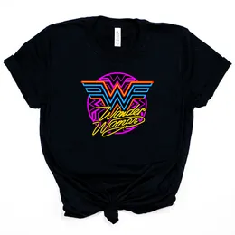 Damen T-Shirt Retro 90er Jahre Wonder- Grafik T-Shirt Vintage Frauen Feministisches Shirt Girl Power Empowermented Woman T-Shirt Y2k Harajuku Tops 230719