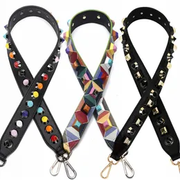 INS Popular Genuine Leather Shoulder Strap Colorful bag accessories Women handbag strap asas para bolso285I