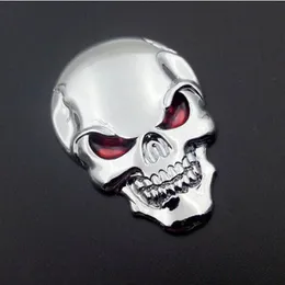 10PCS Lot 3D Skull Car Boot Chrome Badge Universal Auto Art Rear Truck Emblem Sticker207n