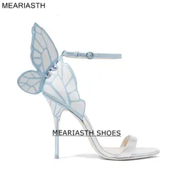 Sandals Sexy Female Butterfly Wing sandals Women Party High Heels Sandals Thin Heeled Wedding Pumps Party Shoes Gladiator T-stage Show 230719