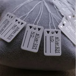 1000PCS 925 Silver Label String Tags Display 0 9x0 6 FASHION300R