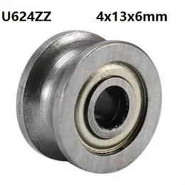 500pcs lot U624ZZ 624UU SZU4-13 4x13x7mm U groove ball bearing miniature with u-shaped slot 4 13 7mm256v