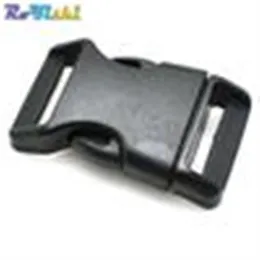 50pcs lot 1 25mmContoured Curved For Paracord Bracelet & Dog Harness Plastic Buckle Black Backpack Straps Webbing2962