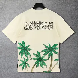 男性S Tシャツ2023夏o首の首Tshirt for men letter plant pattern tシャツソーシャルクラブ服tシャツhommeブラックアプリコット230720