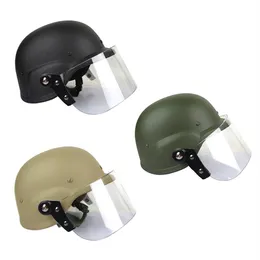 Outdoor Airsoft Shooting Helmet Head Protection Gear M88 Style Tactical ABS Helmet with Goggles NO01-054270e