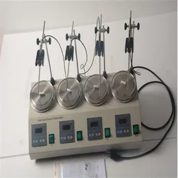 4 Einheiten Digitaler thermostatischer Magnetrührer mit mehreren Einheiten und Platte2673