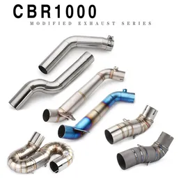 For CBR1000 Slip-on Motorcycle Exhaust Muffler Middle Link Pipe For Honda CBR1000RR CBR 2008 2009 2010 2011 2013 2014 2015 2016208H