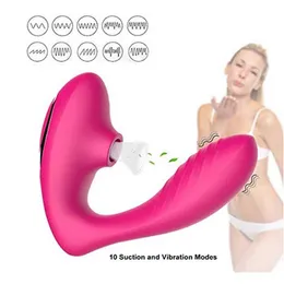 Top Sucking Vibrator 10 Speed Vibrating Oral Suction Clitoris Stimulation Female Masturbation Erotic Toys for Women303m