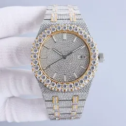 Handmade Diamonds Watch Mens Automatic Mechanical Watch 42mm With Diamond-studded Steel 904L Sapphire Women Wristwatch Montre de Luxe-09