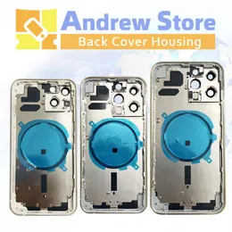 För iPhone 13 Mini 13p Pro 13pm Max Back Housing Batterisöverdrag bakre dörrhusfodral med mittram