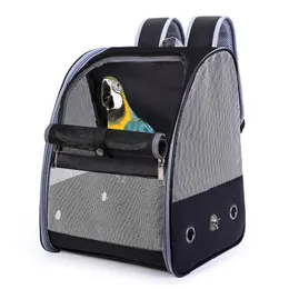 Gabbie per uccelli Gabbia Zaino traspirante Pieghevole Leggero Viaggio all'aperto Multiuso PU Mesh Pet Parrocchetto Pappagallo Borsa 230719