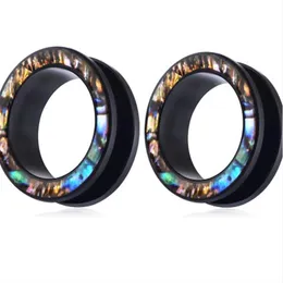 Acrylic Ear Tunnel Plugs Shellhard Shell UV Earring Gauges Stretching Body Piercing Jewelry Ear Expanders 70pcs 7 sizes2568