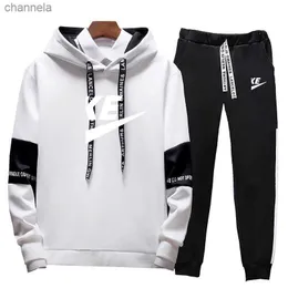 Herrspåriga DUNCITS -DESIGNERS Kläder 2022 Vintermärke sätter långärmad Pullover Jogging Trousers 2st Fitness Running Sours Sportswer Male Hoodies T230720