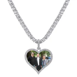 Пользовательская сделанная любовь форма сердца Medallions Подвесное ожерелье с замороженными мужчинами женщины подвеска отправляют вас через сообщение AF309M