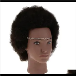 Heads kozmetolojisi afro manken kafası, örgü için saç saçları kesici uygulama qyhxo dtpyn182d