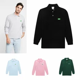 Autum designer de camisas polo de manga longa masculinas francesas moletons polo femininos masculinos de negócios camisa casual de manga comprida 81uL#