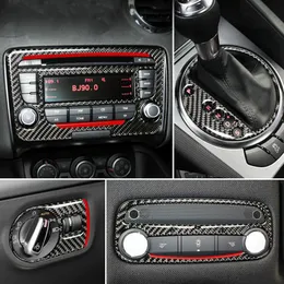 W przypadku Audi TT 2008-2014 Wnętrze samochodu Accessaria naklejki z włókna węglowego Przełączanie przełączników Przełączniki panelu Panele samochodowe i naklejki326e