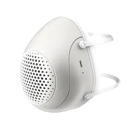Maschera antipolvere PM2 5 Maschera per ventilatore elettrico intelligente Anti-inquinamento Traspirante Anti-smog Antipolvere per esterni con 4 filtri201w