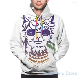 Men's Hoodies Mens Sweatshirt For Women Funny Alpaca Print Casual Hoodie Streatwear