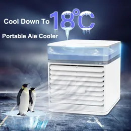 12w portable air conditioner with ultraviolet germicidal lamp usb air cooler desktop mini 500ml 3 gear cooling fan