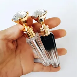 DIY Mini Lip Gloss Tube Clear Faux Diamond Wand فارغة أنابيب الشفاه البلاستيكية شفاه حاوية زجاجة