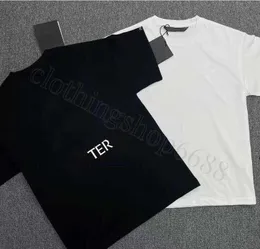 남성 T 셔츠 남성 여성 여성 흑백 셔츠 패션 Tshirt 편지 캐주얼 여름 짧은 슬리브 남자 티 여자 옷