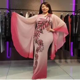 فساتين أفريقية جديدة للنساء Dashiki طباعة ملابس أفريقية بازين ريتش مثير ثمل الكشكش النحيف الطويل أفريقيا ماكسي فستان امرأة 1252p