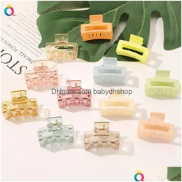 Accessori per capelli Colore trasparente 4Cm Mini artiglio Clip per nastro Accessorio Coreano Ragazze carine Belle forcine Barrette Fashion Drop Deli Dha89