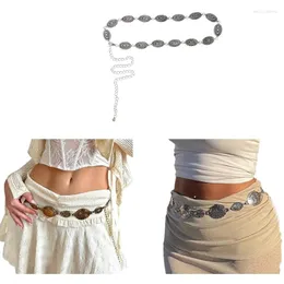 Belts 2XPC Waist Chain Women Metal Rope Casual Dress Belt Accessory For Ladies