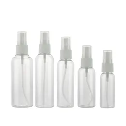 Bärbar klar rese tomma sprayflaskor 10 ml 20 ml 30 ml 50 ml 60 ml 80 ml 100 ml plast PET kosmetisk parfym
