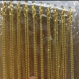 480pcs Collana con catene a sfere placcate in oro 45cm 18 pollici 1/2mm Ideale per piastrelle di scarabeo Tappi di bottiglia con pendente in piastrelle di vetro e altro268q