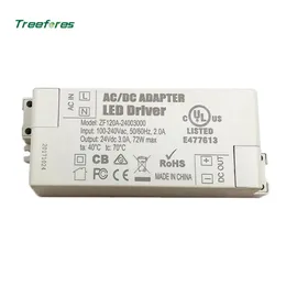 DC 24 Volt AC100-240V Lighting Transformers 6W 24W 60W 72W High Quality LED Driver for LED Strip Cabinet Light's Power Supply2633