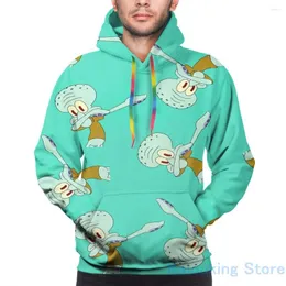 Men's Hoodies Mens Sweatshirt For Women Funny Squidward Dab Print Casual Hoodie Streatwear