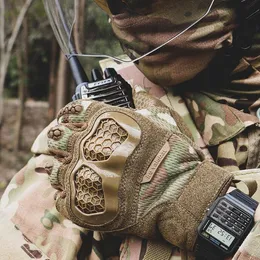 Luvas táticas de camuflagem combate CS Exoesqueleto proteção tela de toque dedo inteiro anti-colisão antiderrapante resistente ao desgaste luvas de caça ao ar livre