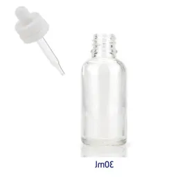 660pcs Lot Glass Eye Dropper Clear Bottle 30ml 휴대용 아로마 테라피 estenial Oil Bottle with Childroof Lid GSFCH