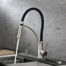 Kitchen Faucets LED Sink Faucet Swivel Pull Down Tap Mounted Deck Bathroom And Cold Water Mixer