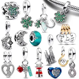 2023 YAZ YENİDEN YENİ YENİDEN YENİDEN YENİ STARRY SERİSİ S925 Moon Heart Charm Boncuklar Orijinal Pandora Bilezik Diy Takı Ücretsiz Teslimat